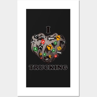 I Love Trucking Posters and Art